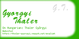 gyorgyi thaler business card