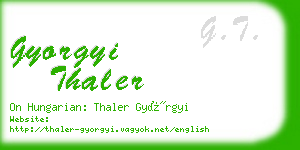 gyorgyi thaler business card
